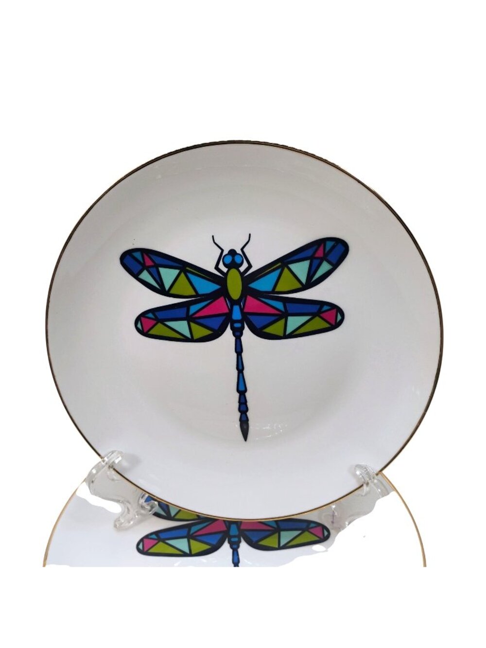 Jonathan Adler for Michael's Dragonfly Insect Plates 6" - Set of 4 - NEW